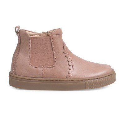 Scallop Chelsea Boot, Old Rose