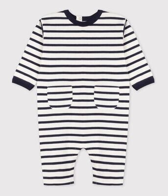 Baby Striped Jumpsuit With Pockets