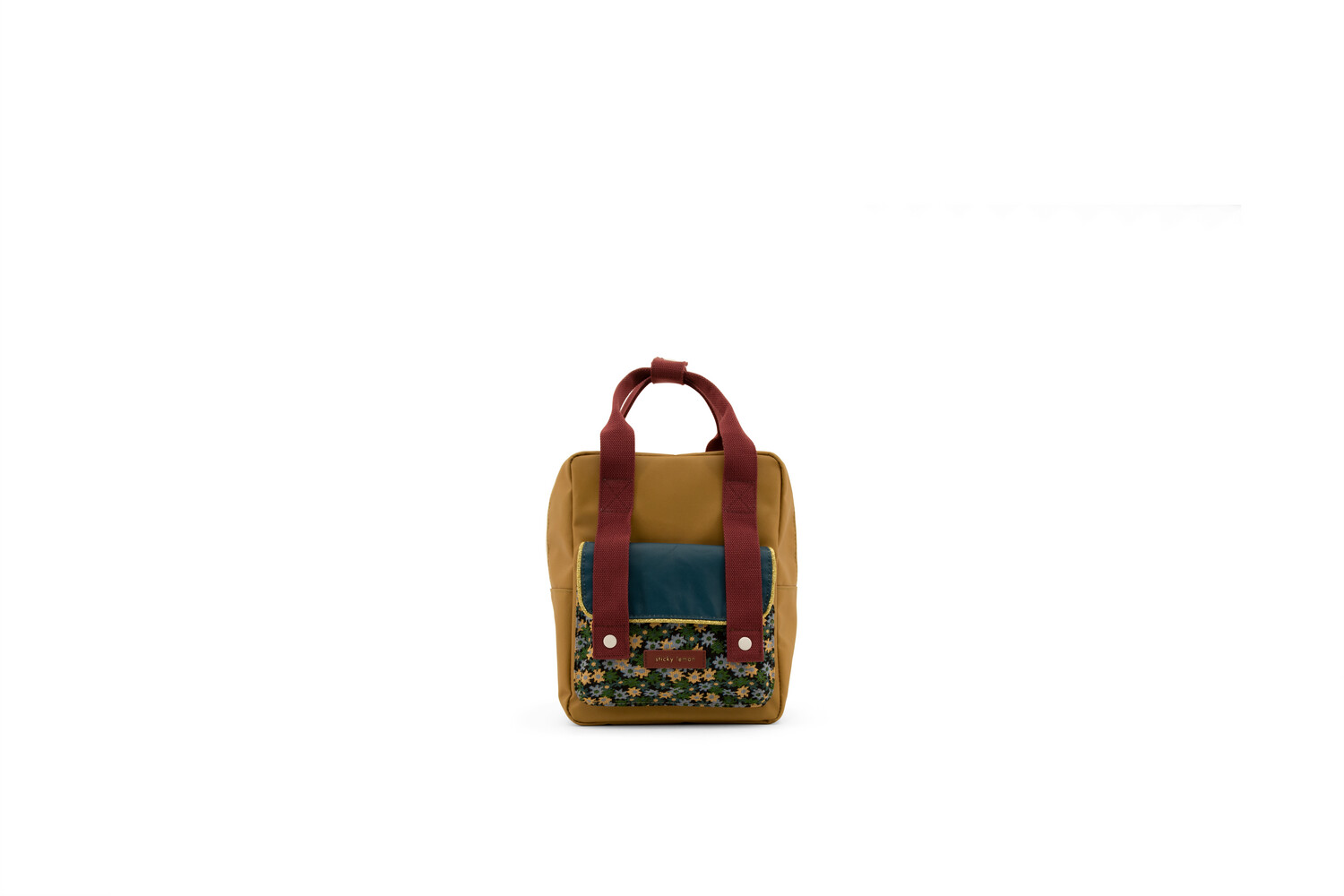 Backpack small, Golden, Inventor Green + Flowerfield Green