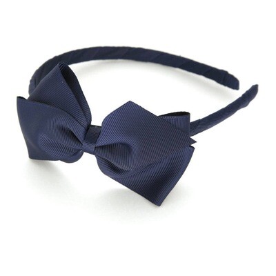 Navy Bow Alice Headband