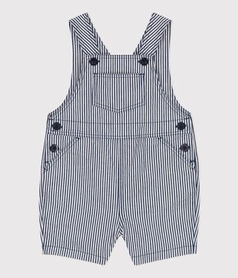 Baby Boy Short Striped Overall