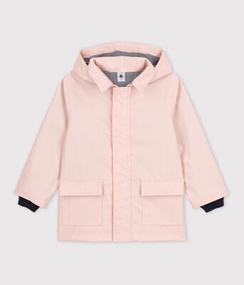 Kid's Hooded Raincoat-Light Pink