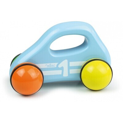 Blue baby car with handle