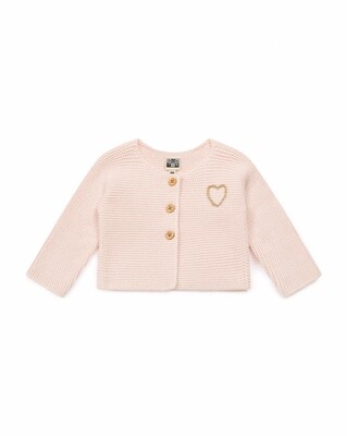 Bonton Baby Knit Cardigan-Pale Pink
