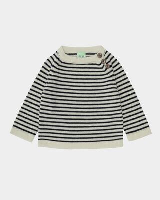 Baby Sweater-ecru/dark navy