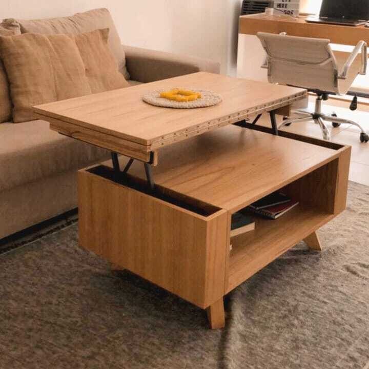 Mesa elevable con tapa extensible Prostor.