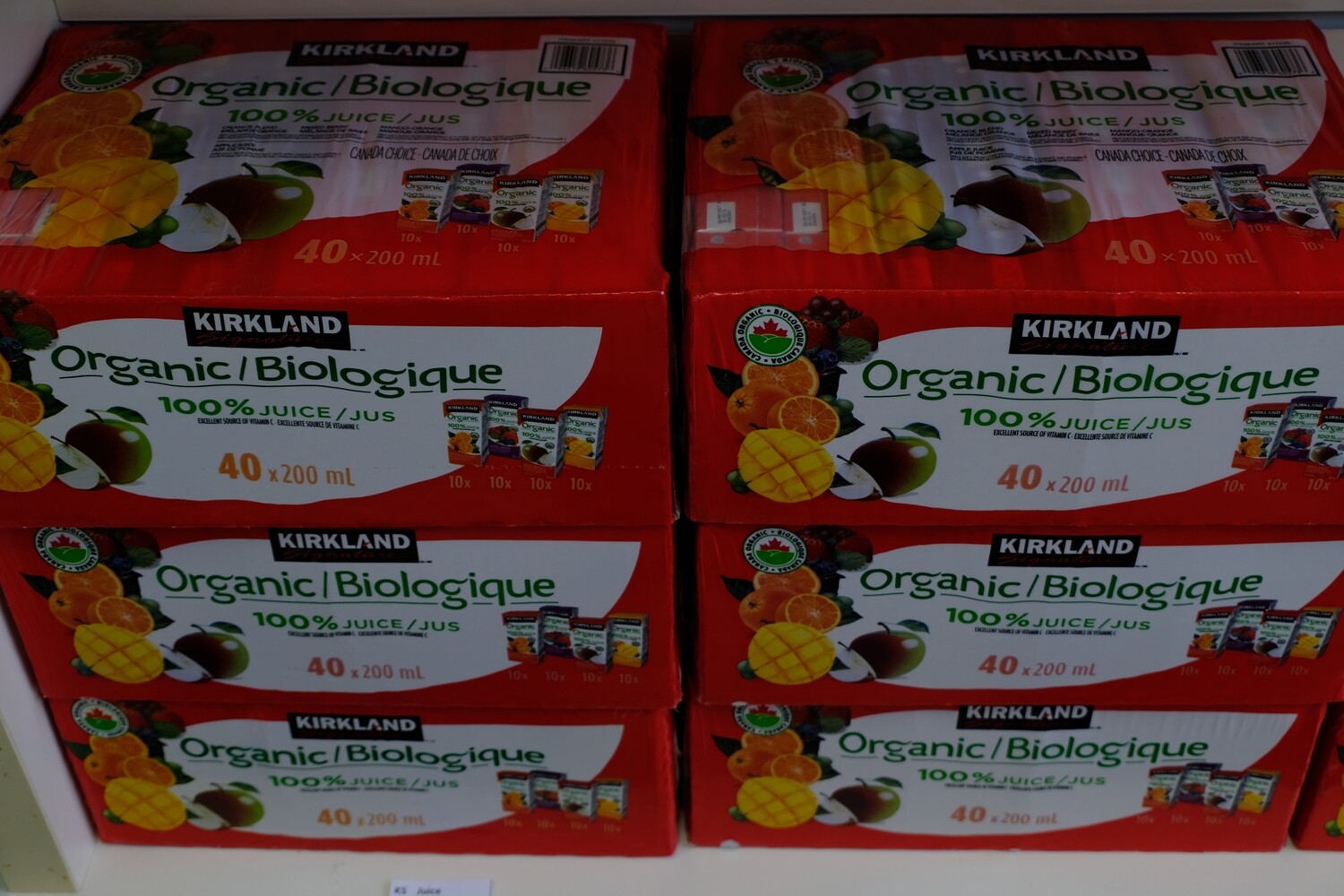 Kirkland Organic Juice 40*200ml 有机果汁