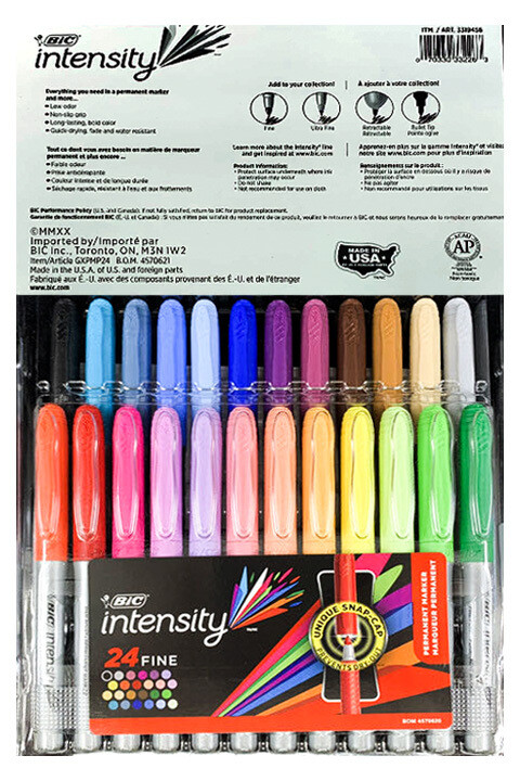 BIC Intensity 24 fine markers 彩色马克笔