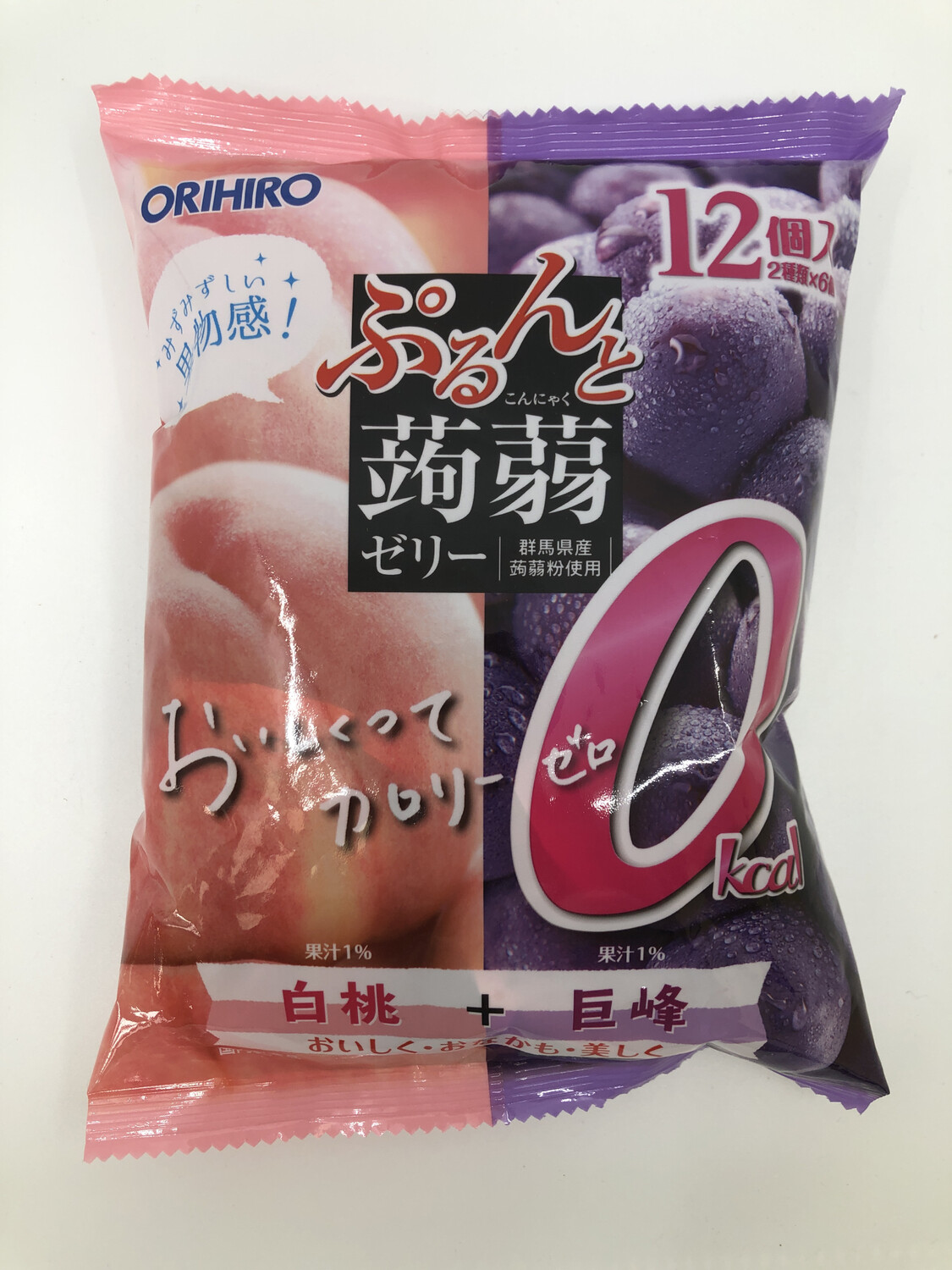 Z Orihiro Jelly (Peach+Grape) 12*20g 蒟蒻果冻-白桃+巨峰葡萄