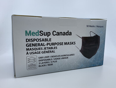 Disposabel General-Purpose Masks (Black) 黑色口罩 （50个）