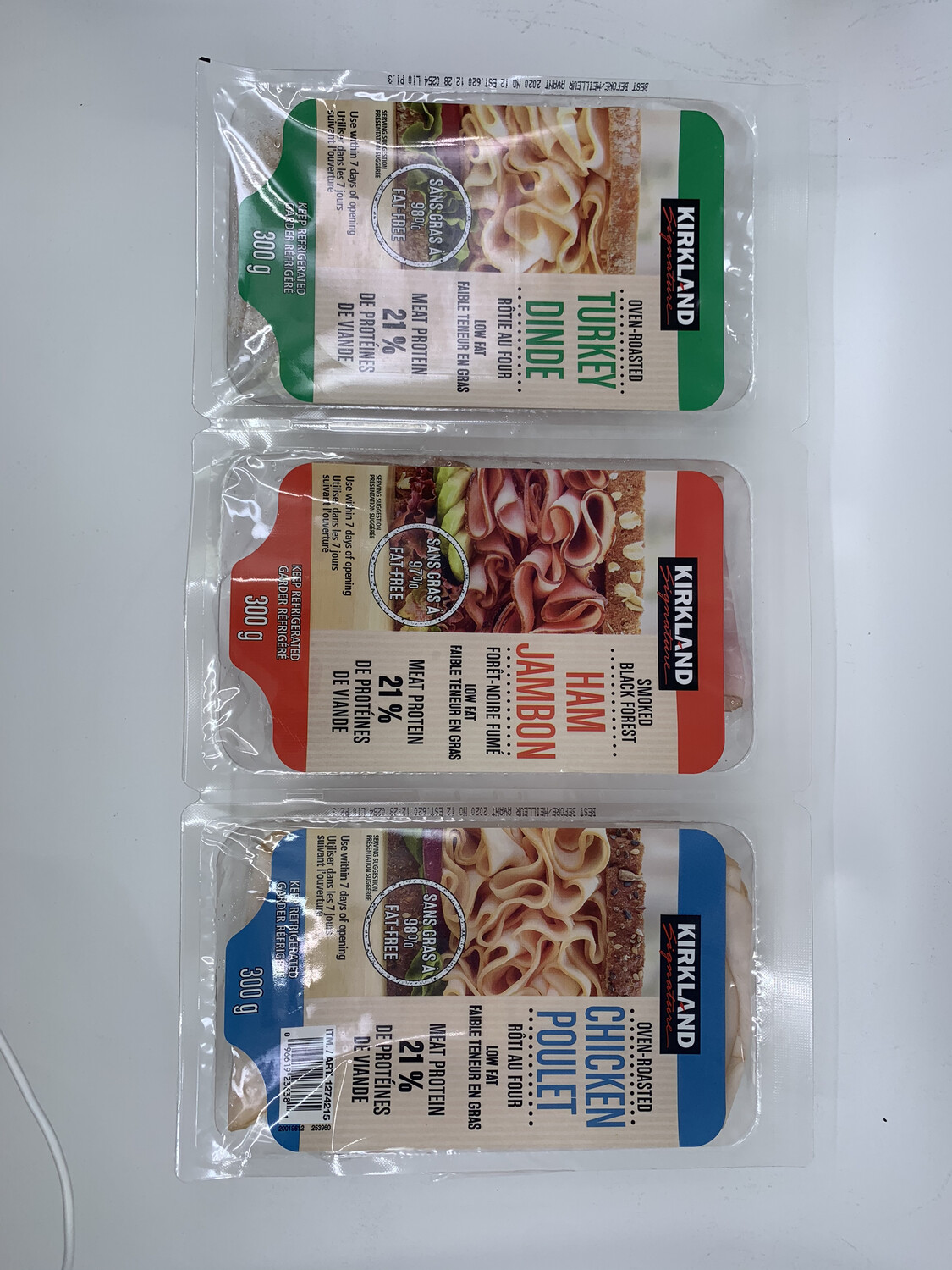 Kirkland Turkey, Ham, Chicken 900g KS火腿综合装 (3袋）