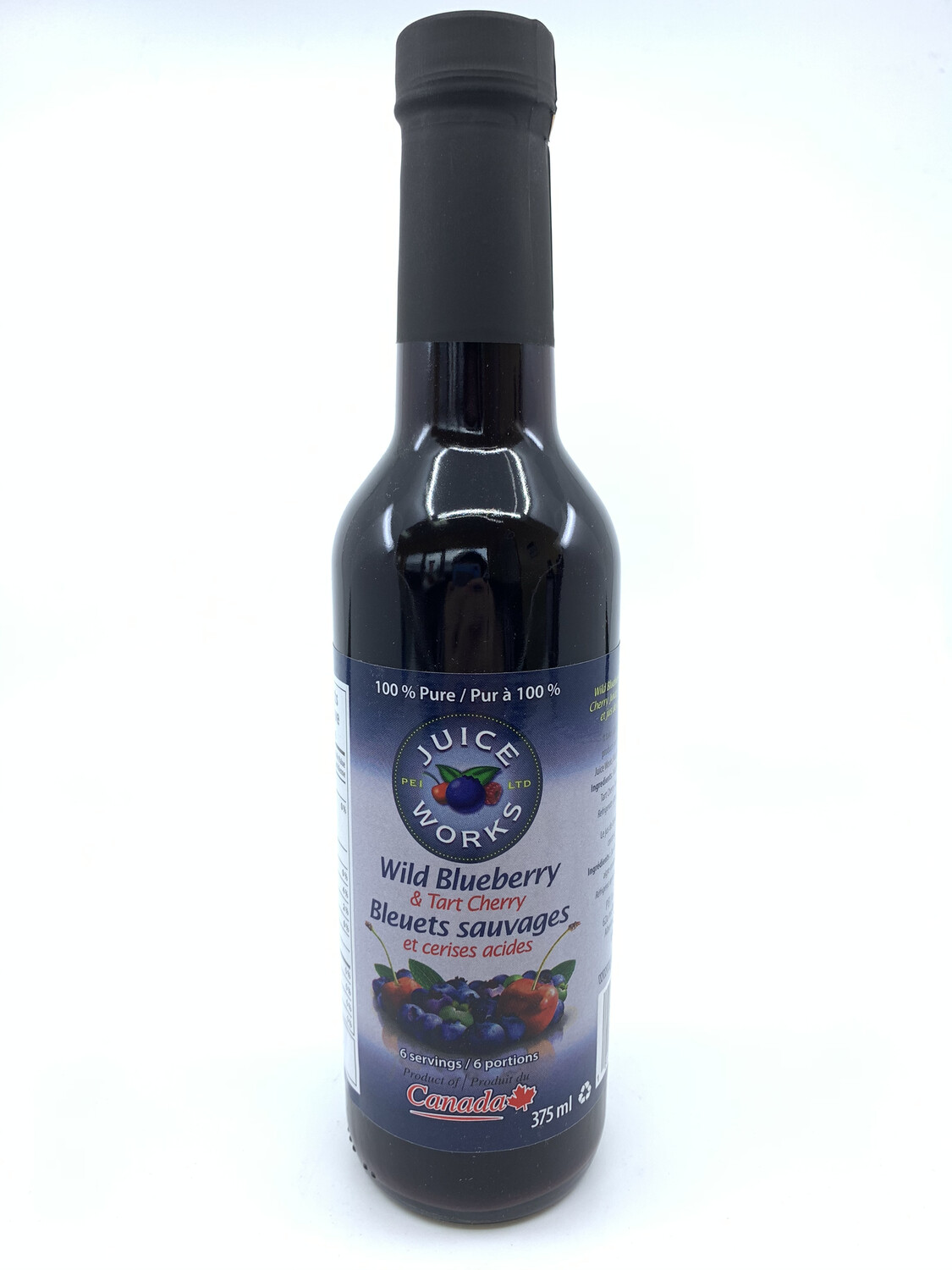Wild Blueberry &amp; Tart cherry Juice 375ml 爱岛野生蓝莓+酸樱桃汁