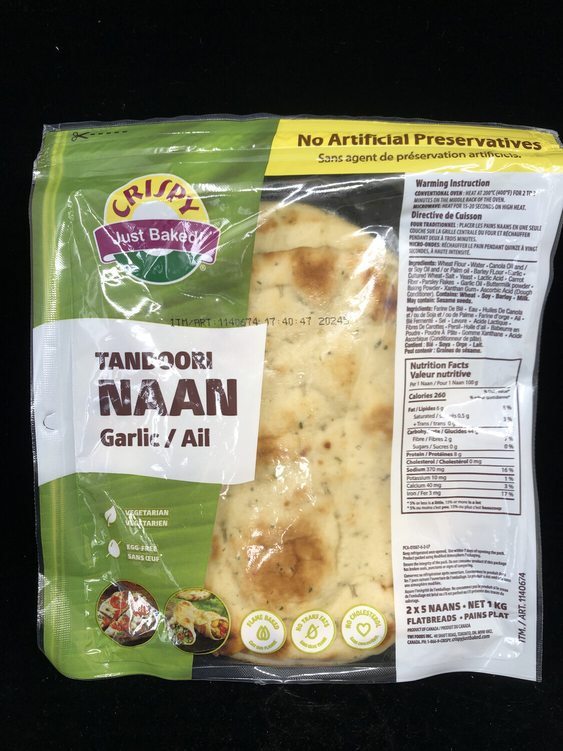 Naan Garlic 蒜香馕饼 5pc