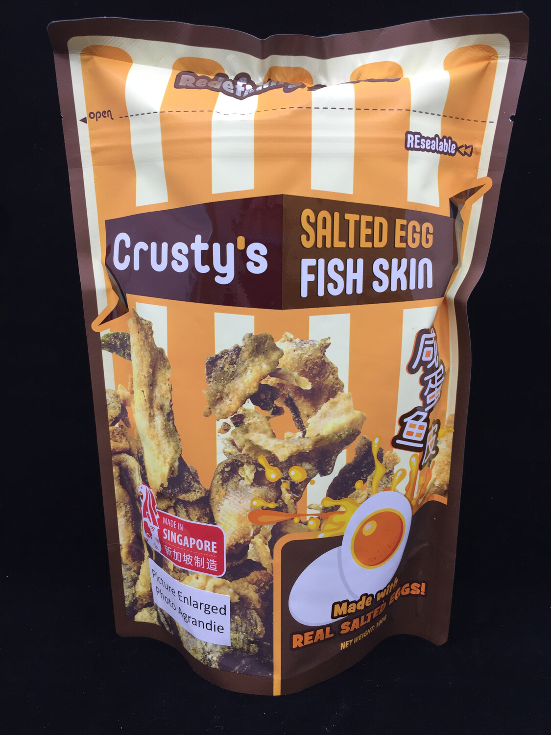 SF SALTD EGG FSH SKN 100G CRUSTY&#39;S鹹蛋魚皮
