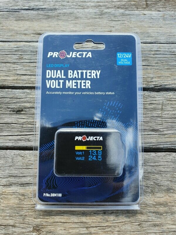 PROJECTA LED Display Dual Battery Volt Meter 12/24v