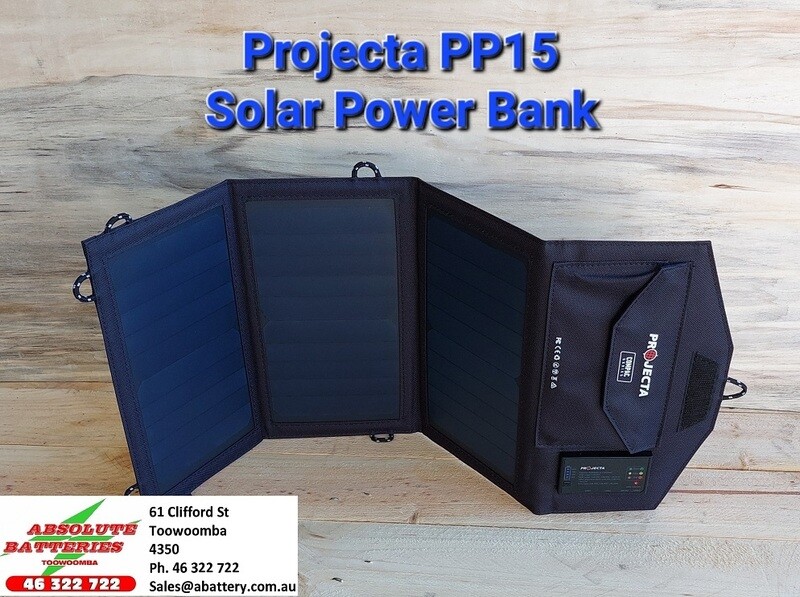 Projecta PP15 ​15W Personal Folding Solar Panel W/- Power Bank