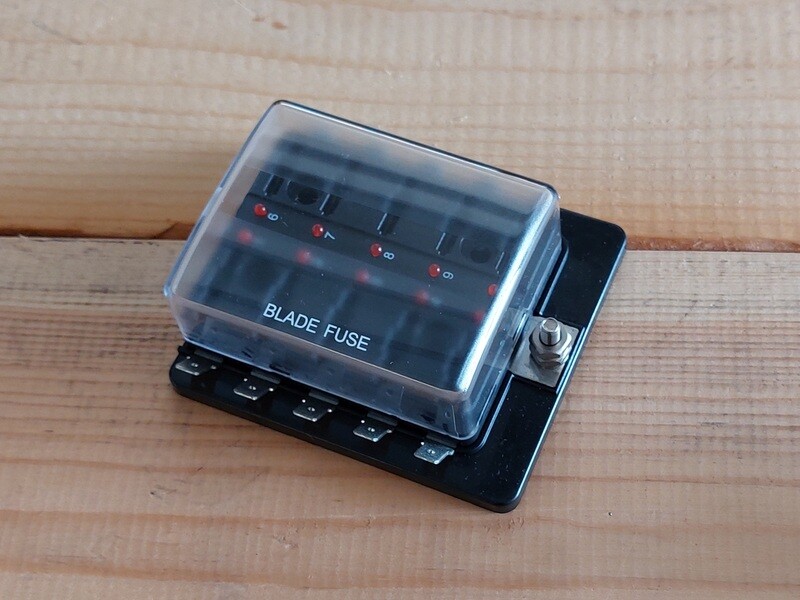 Fuse Box suit, 10 x blade Fuses with LED