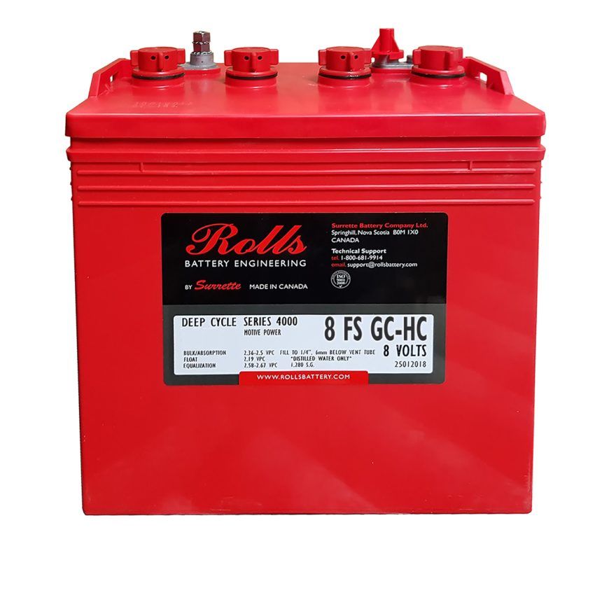 8 FS GC-HC (T875) Rolls 8V Golf Cart Battery