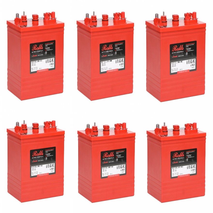 6 X 6 FS GC-HC (T105) Rolls 6V Golf Cart Battery