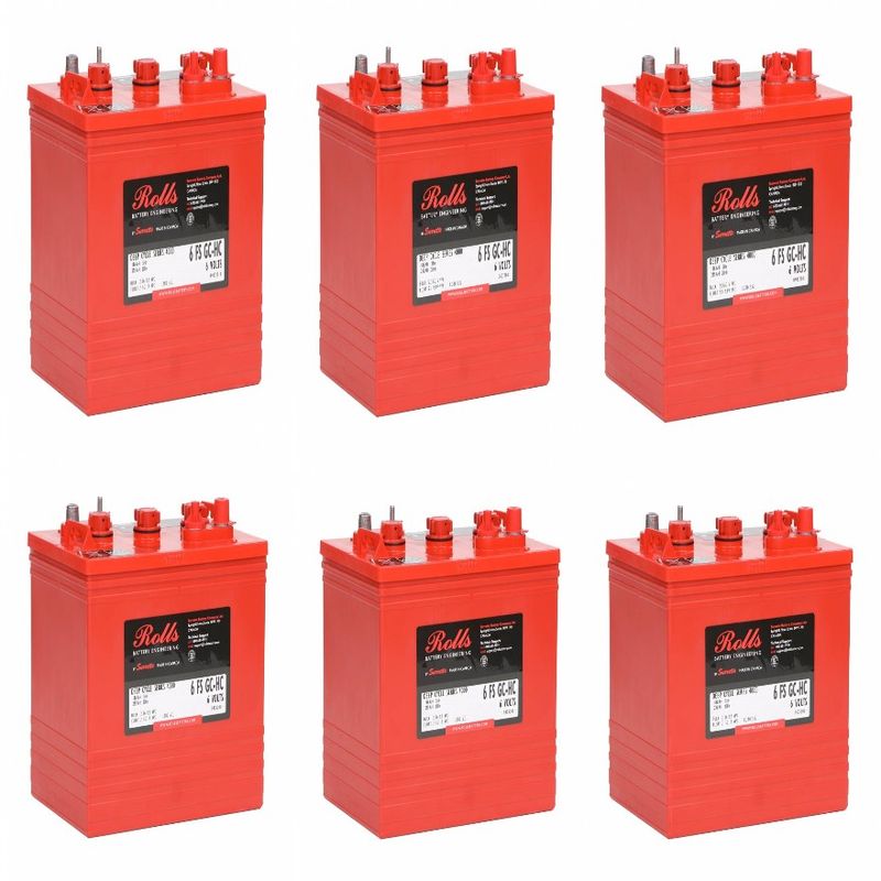 6 X 6 FS GC-HC (T105) Rolls 6V Golf Cart Battery