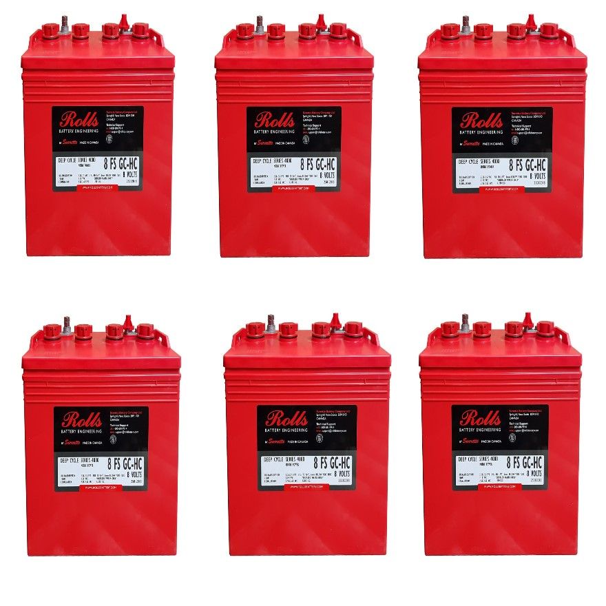6 X 8 FS GC-HC (T875) Rolls 8V Golf Cart Battery