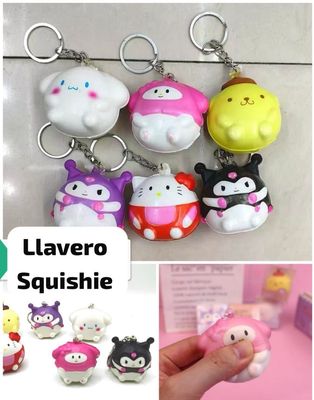 Docena llaveros sanrio squishy