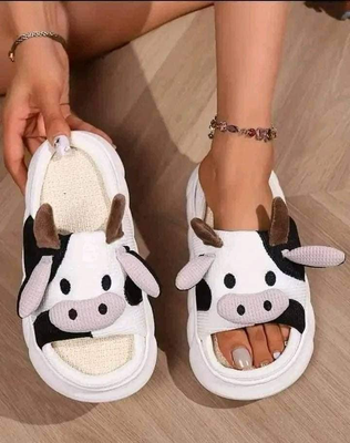 Pantuflas de vaca 1 par se envía tallas y colores surtidos al azahar