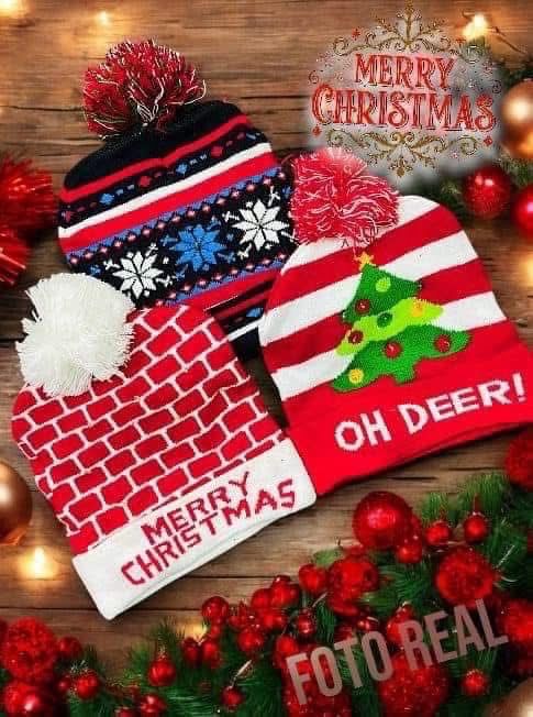 Gorro Navideño con Luz led 1 pieza