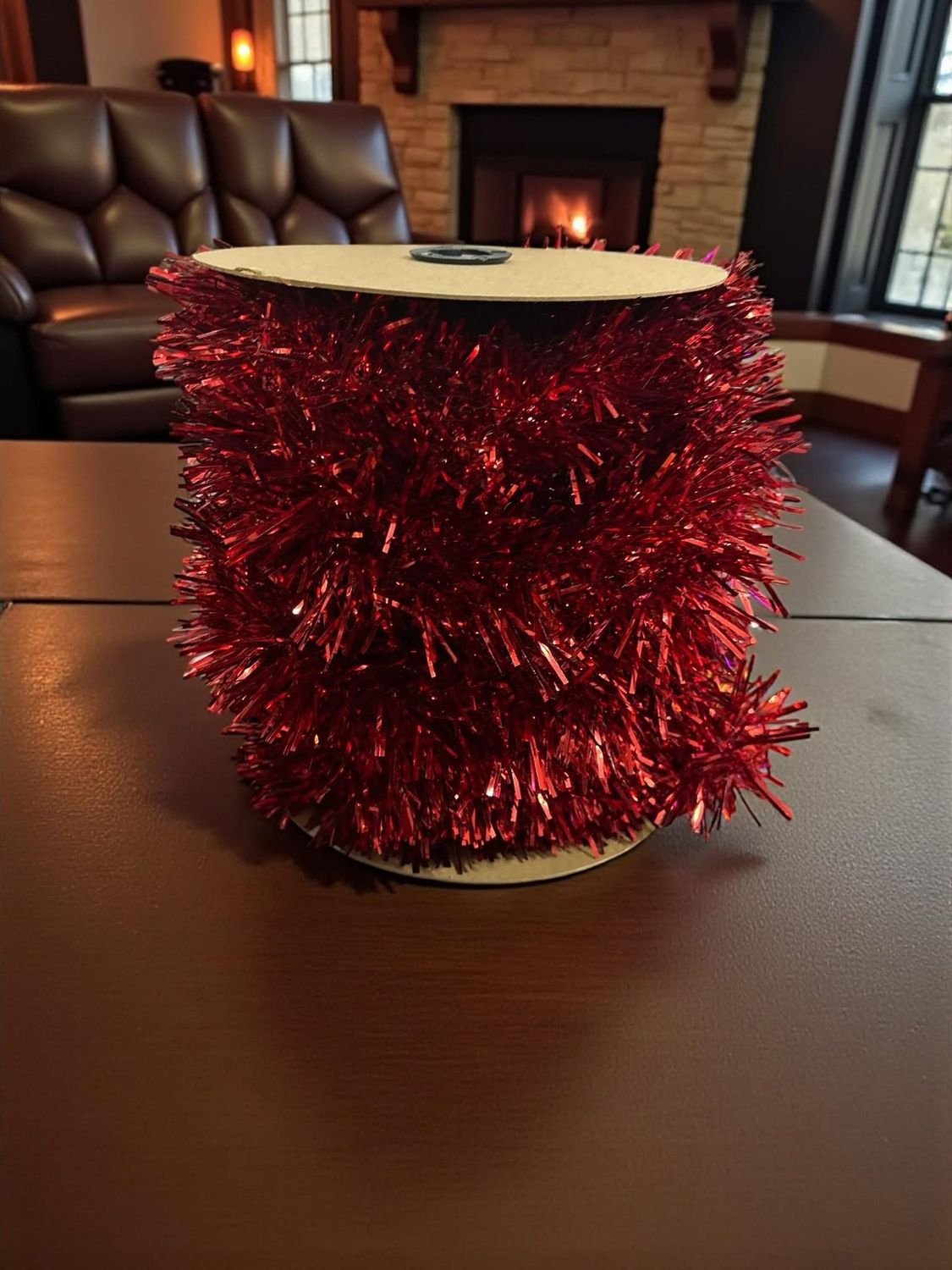 Rollo de escarcha 12 metros color rojo verde o verde con blanco el color se envía surtido al azahar