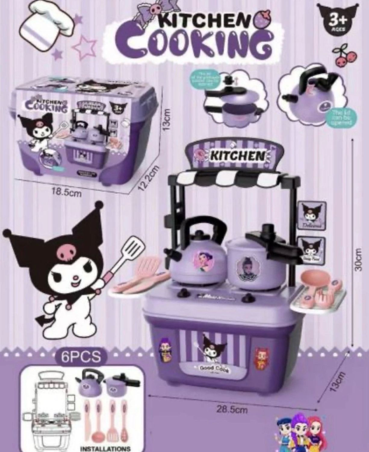 Cocina Kuromi &amp; Labubu Juguete