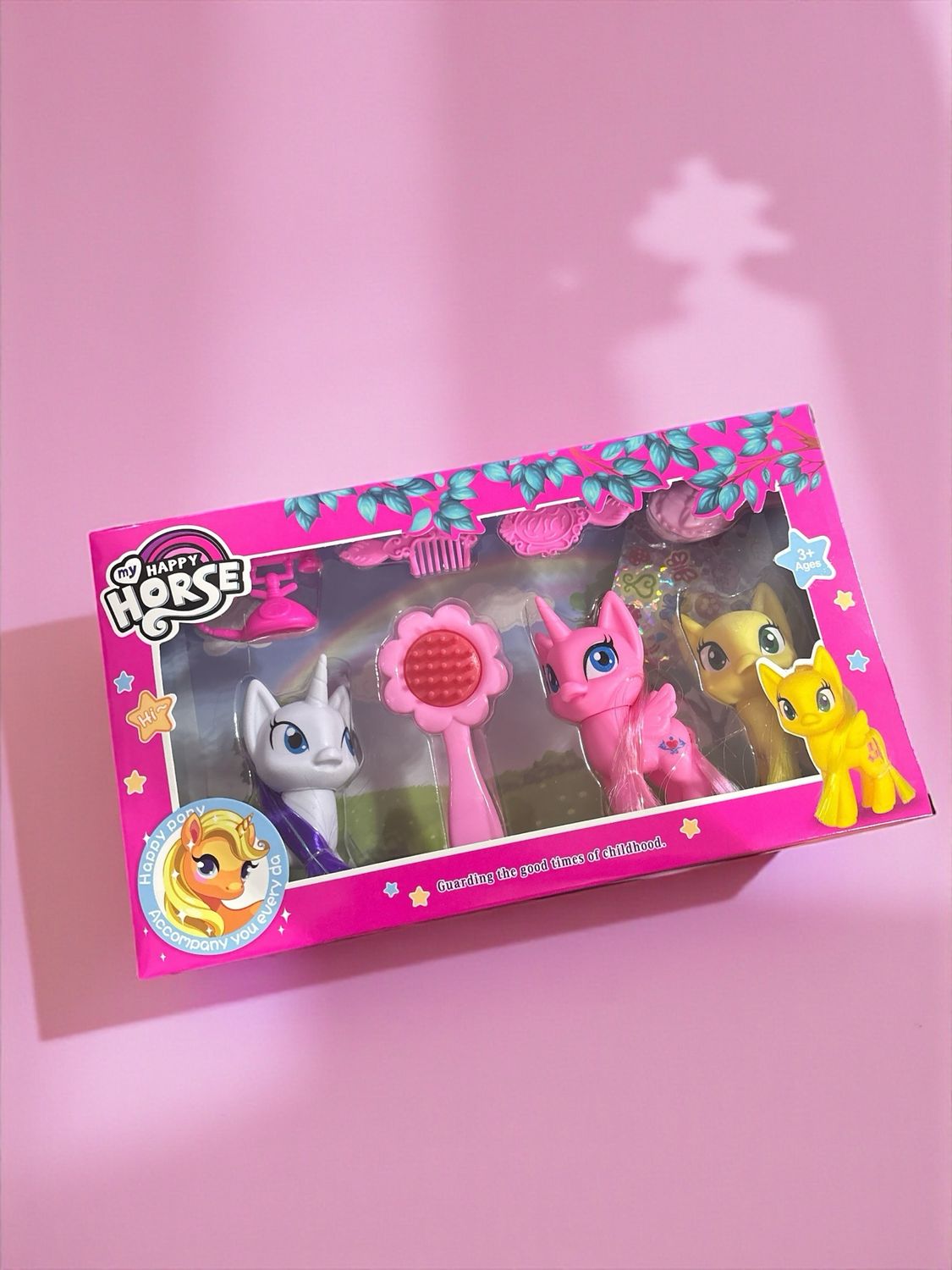 Set 3 Pony con accesorios