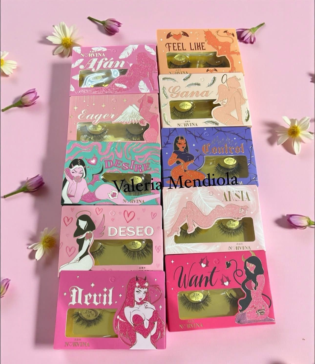 Decena pestañas Ángel &amp; demonio Mink