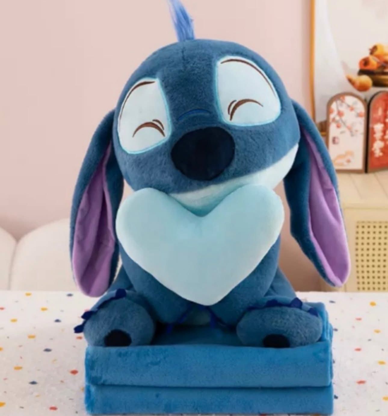 Peluche Stitch y Frazada se envía color surtido al azahar