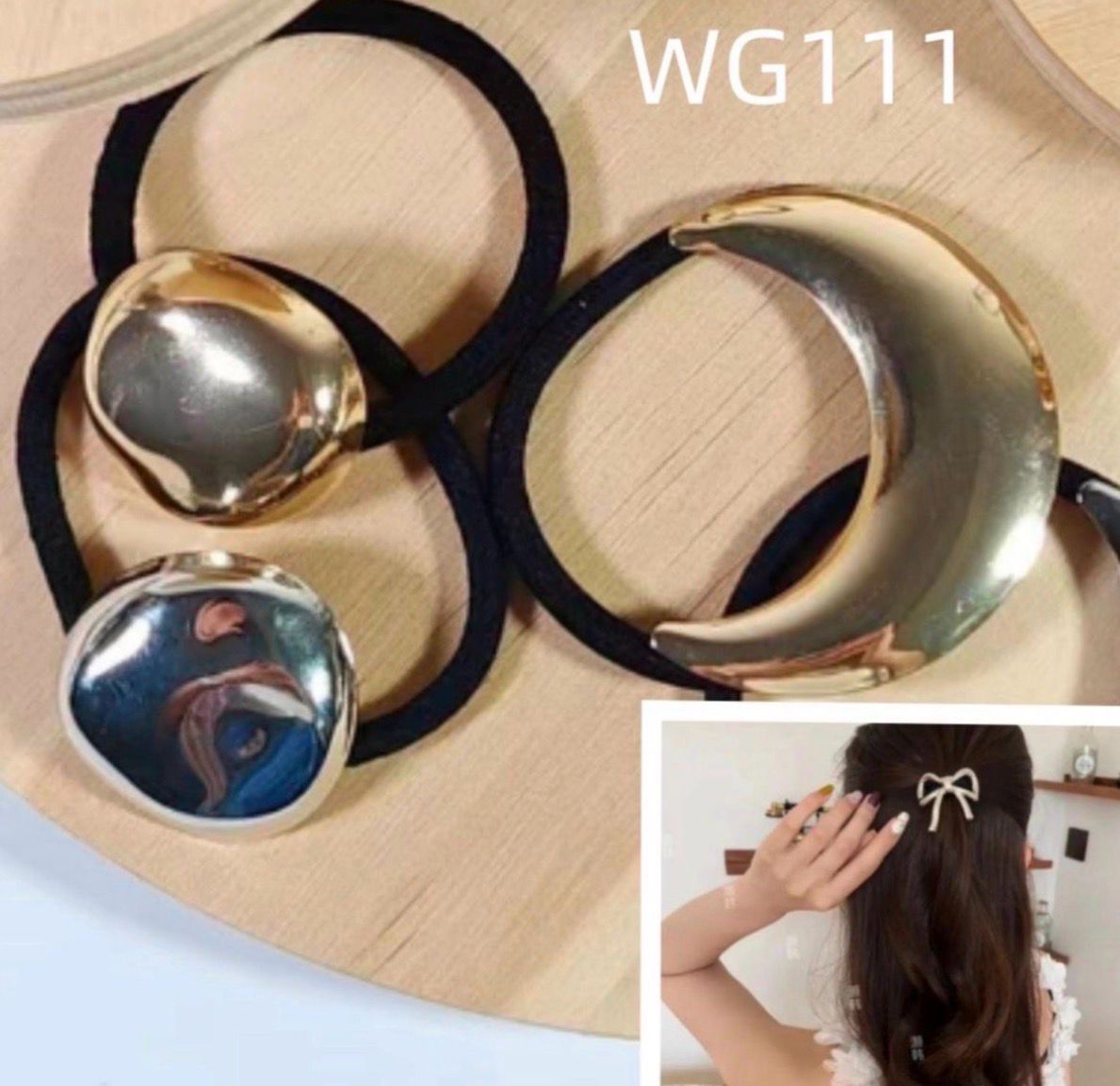 Paquete 10 Ligas Detalles Metálicos