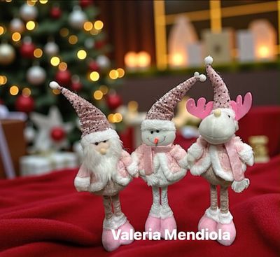 Muñeco Patón Navideño Rosa, 3 modelos surtidos
