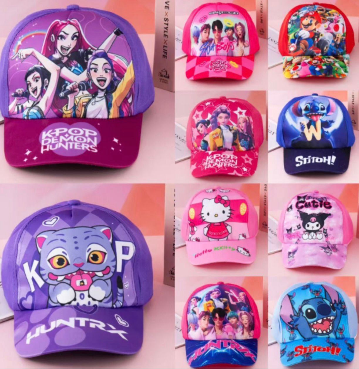 Gorras Demon Huntrix y personajes el estampado se envía surtido al azahar