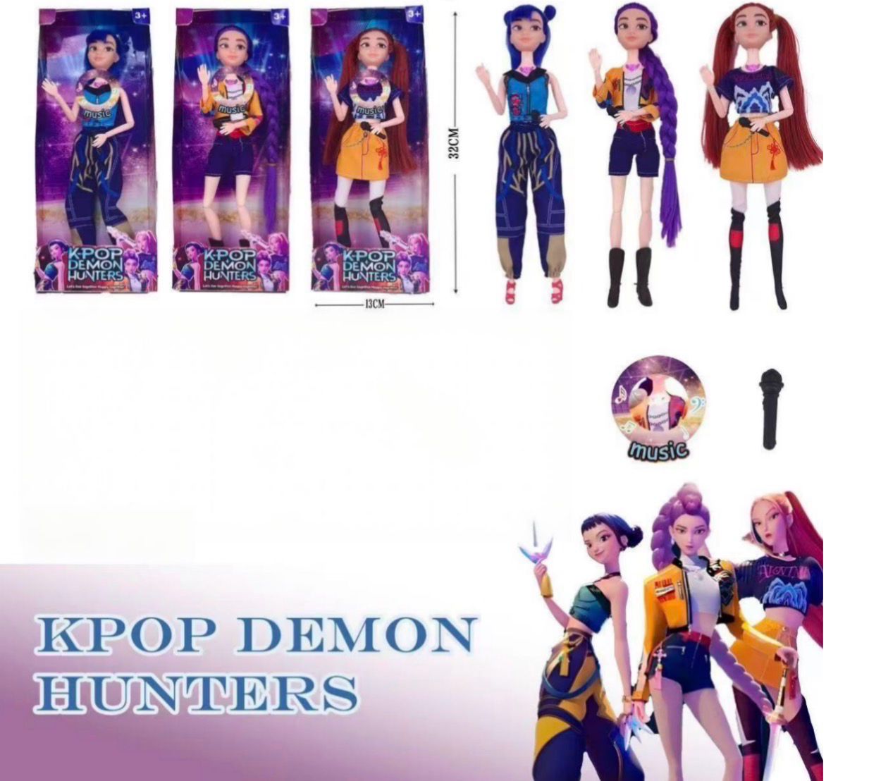 Muñecas Guerreras k pop Musica en español 1 pieza