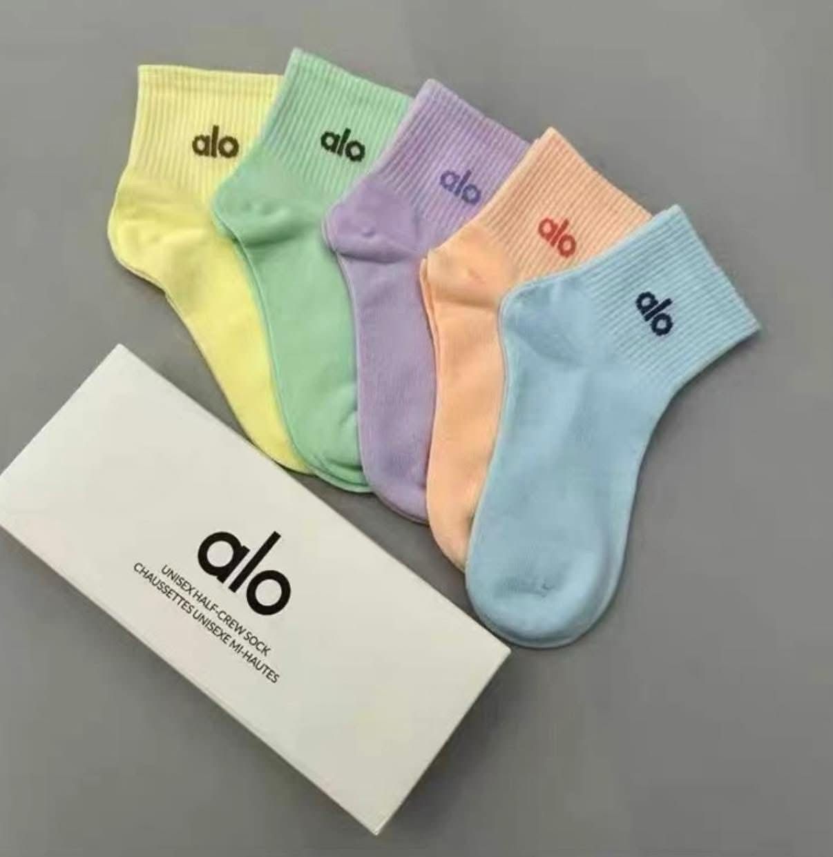 Caja calceta alo colores 5 pares