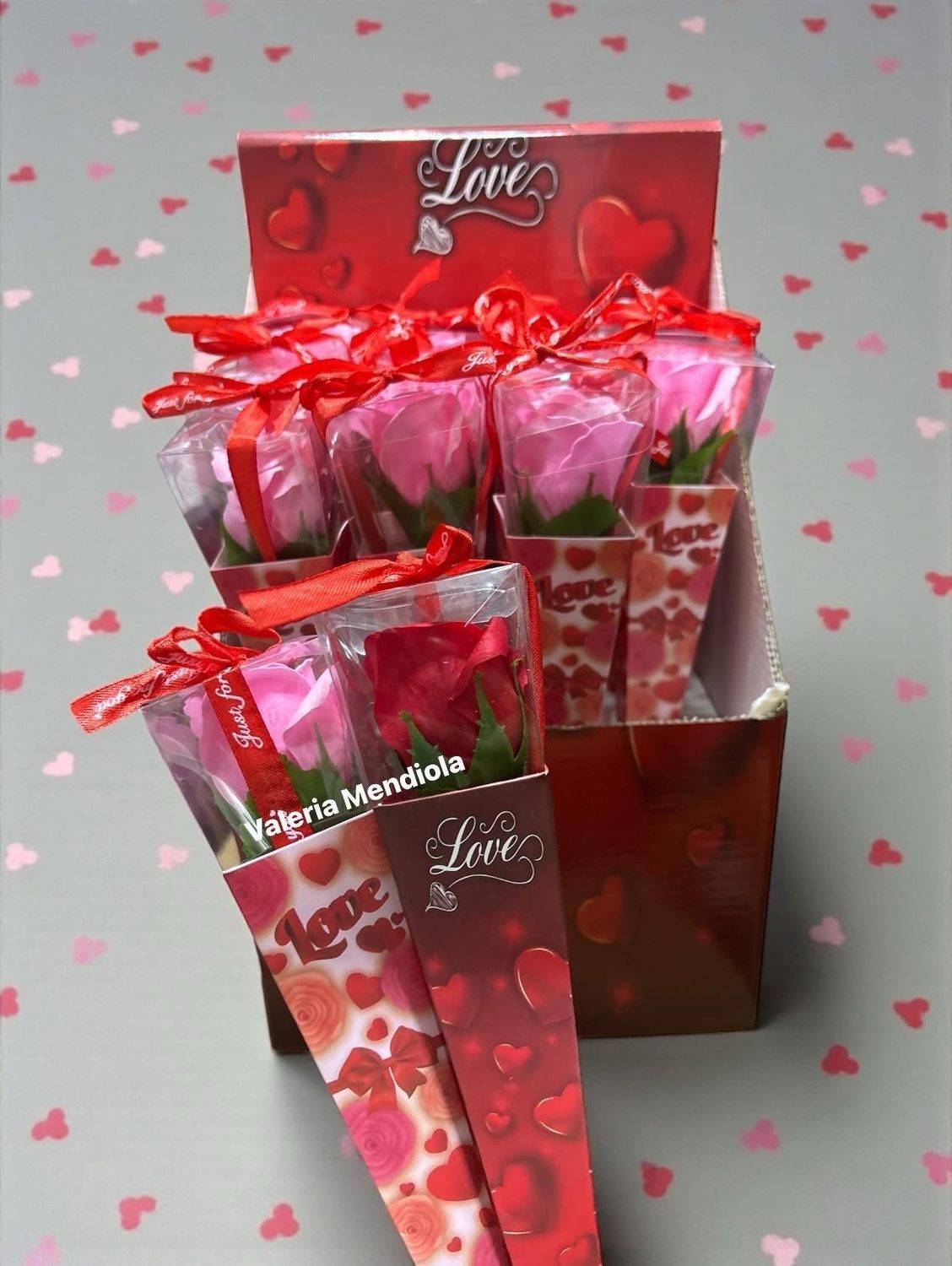 Docena Rosa de jabón con aroma Rosa o Roja