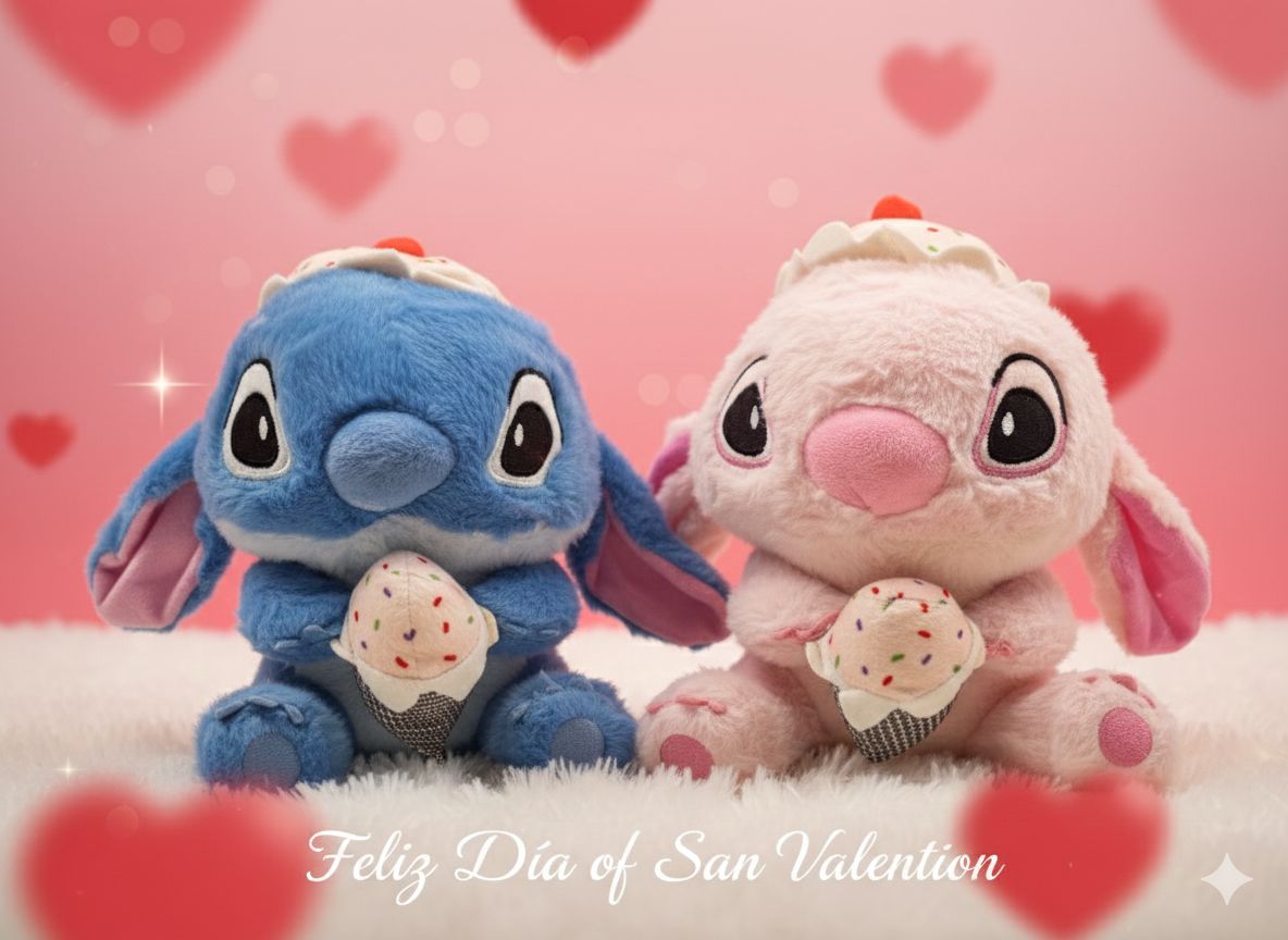 Peluche Stitch &amp; Angel 15cm 1 pieza se envía surtido al azahar