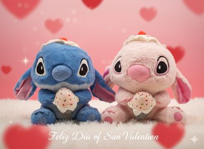 Peluche Stitch &amp; Angel 15cm 1 pieza se envía surtido al azahar