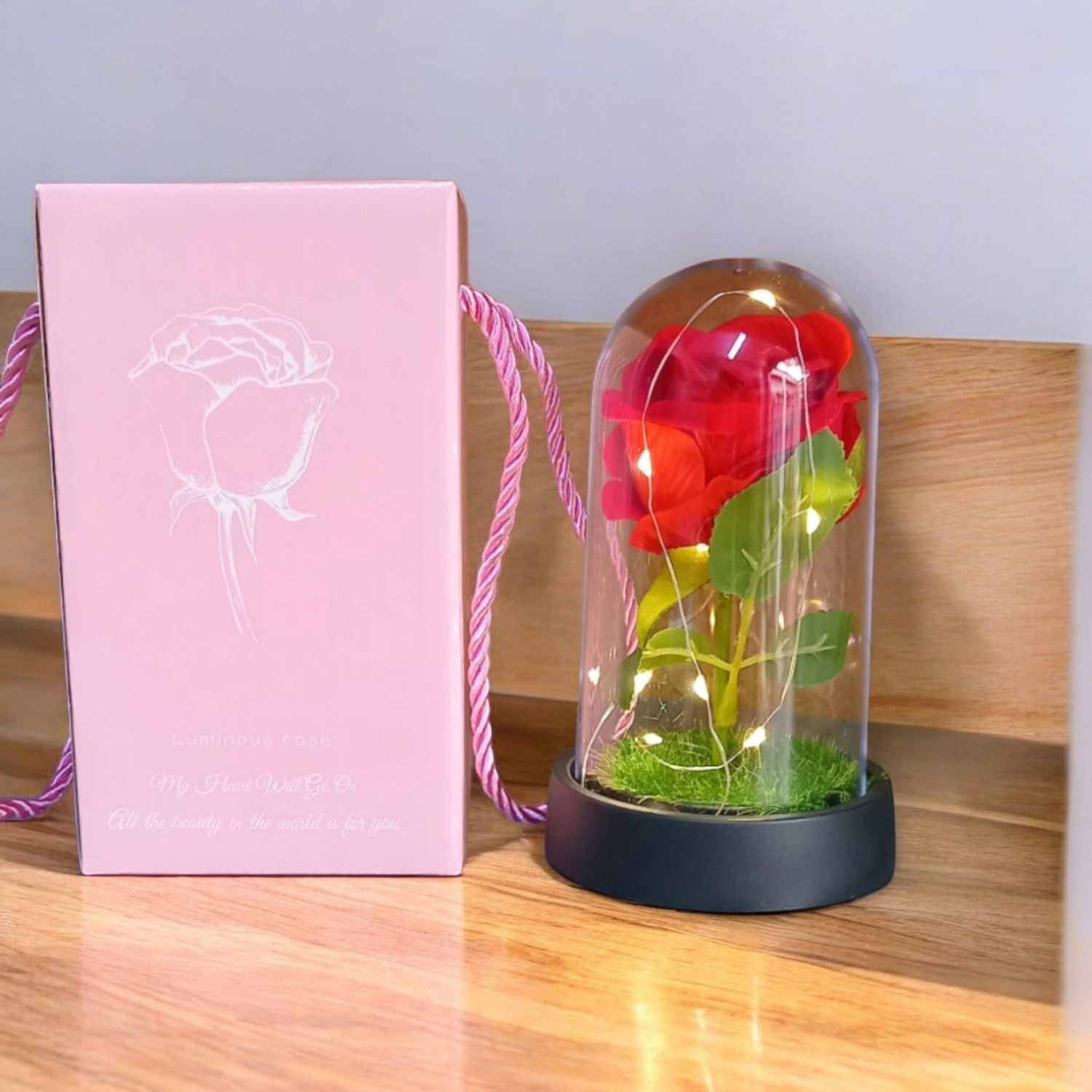 Rosa Eterna chica con capelo modelo 4 colores