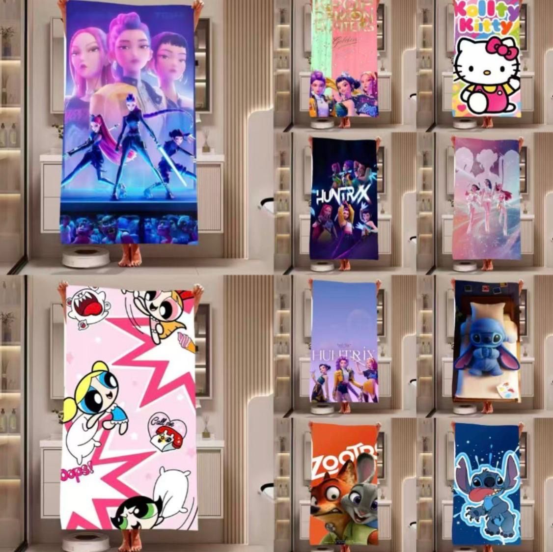 Toalla personajes Microfibra 1 pieza se envía el estampado surtido al azahar