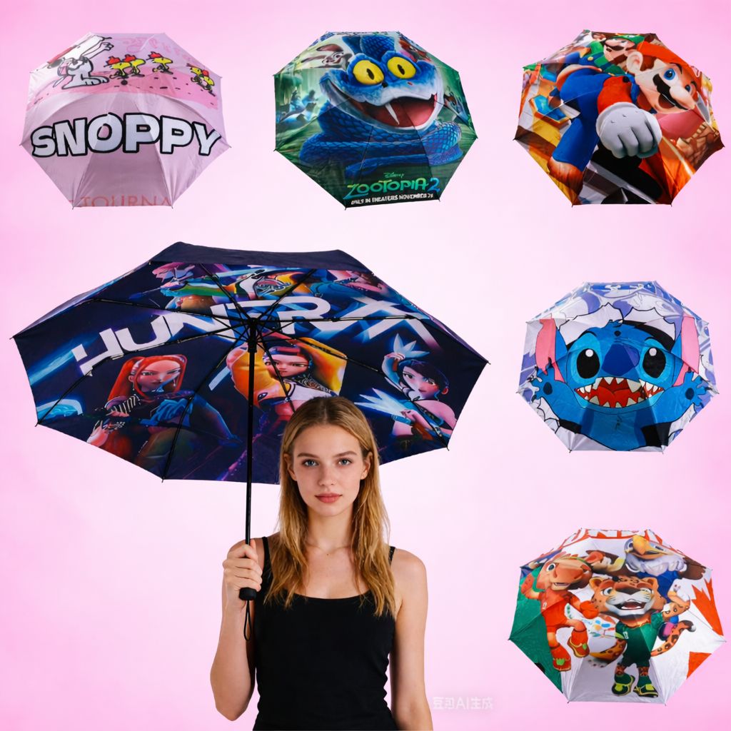 Sombrilla estampada Personajes 1 pieza se envía modelo surtido al azahar