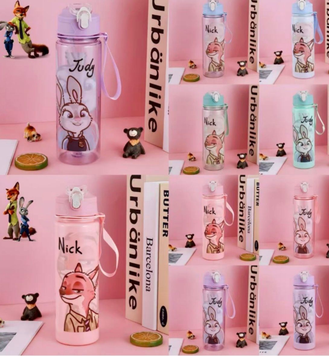 Botella Zootopia 1 pieza modelo se envía surtido al azahar