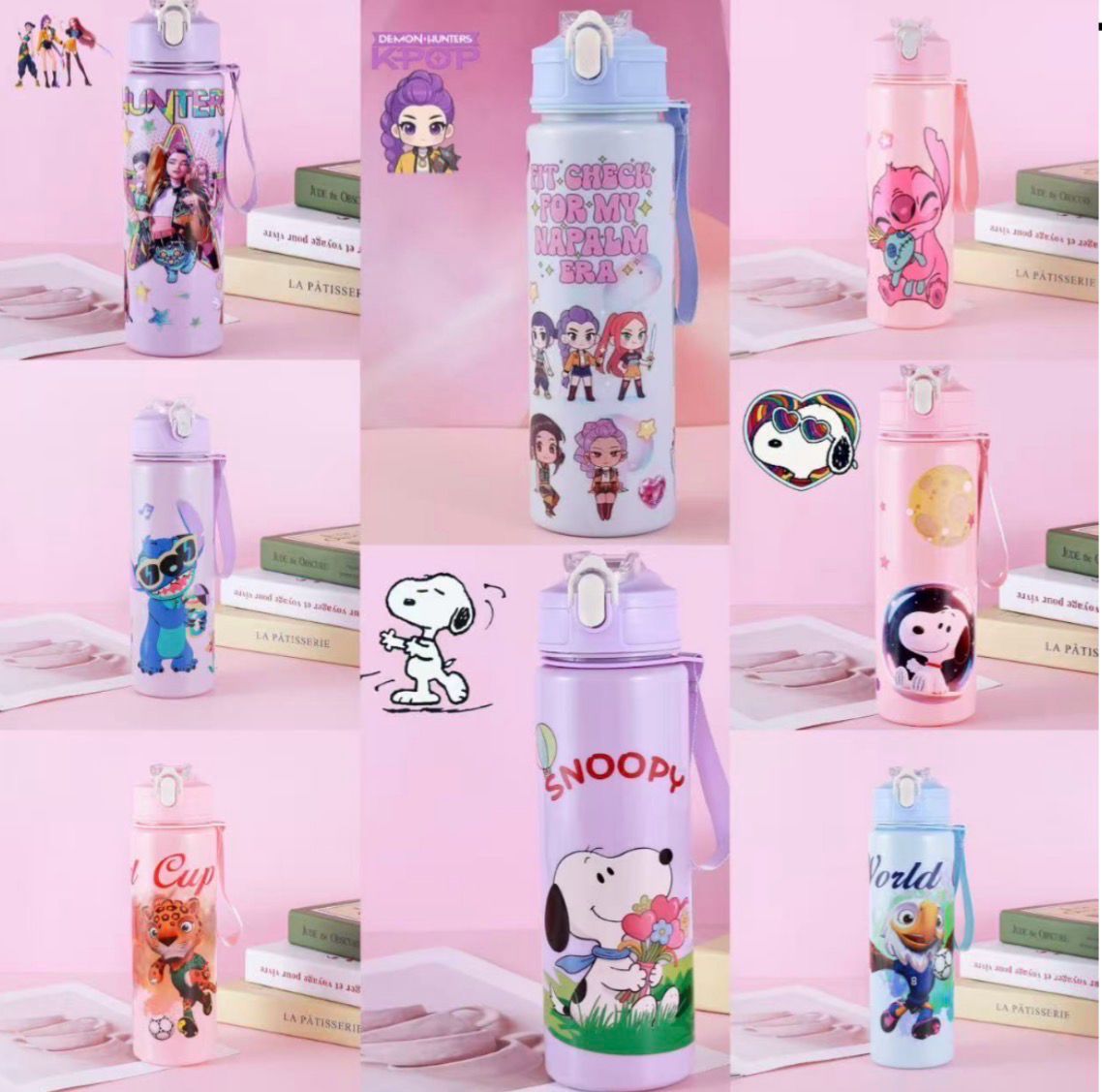 Botella 800ml Huntrix Personajes Surtido Reutilizable