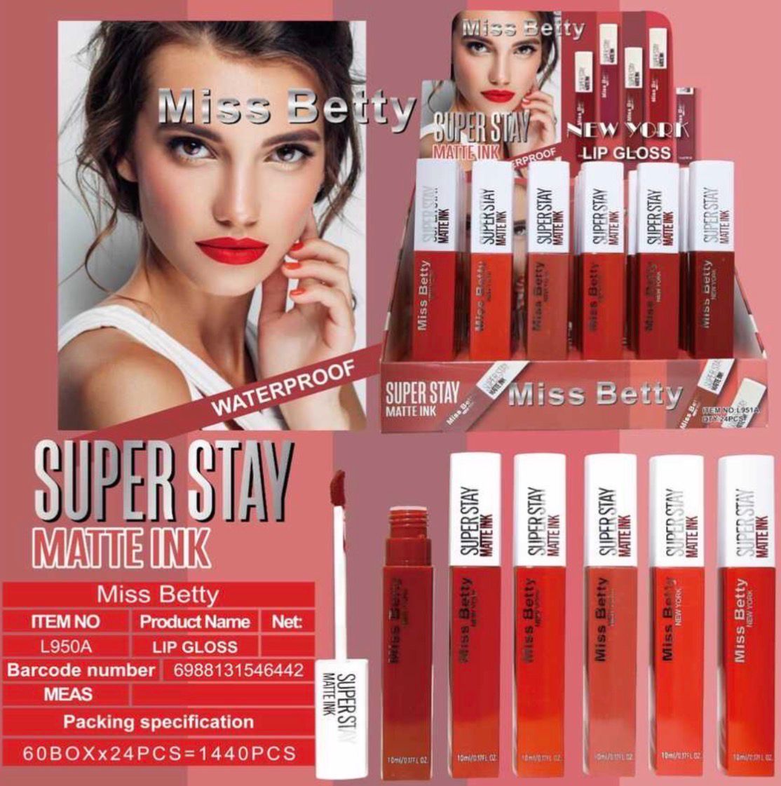 Caja labial Súper Stay 24pz