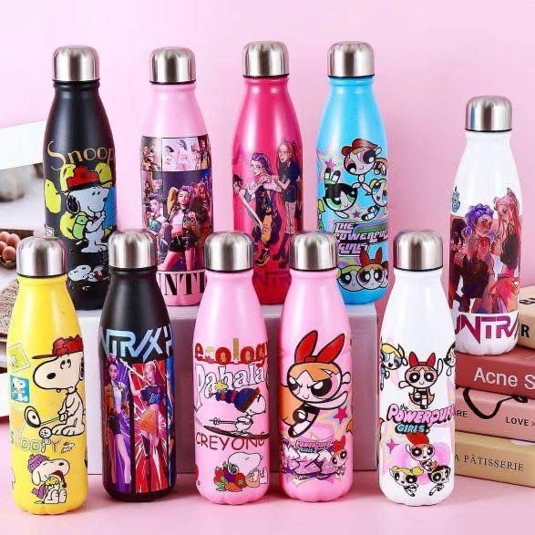 Botella Acero Personajes Kawaii Variados