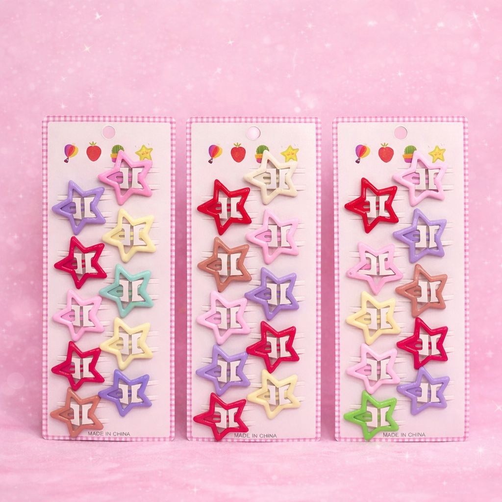 Docena pasador estrellas colores