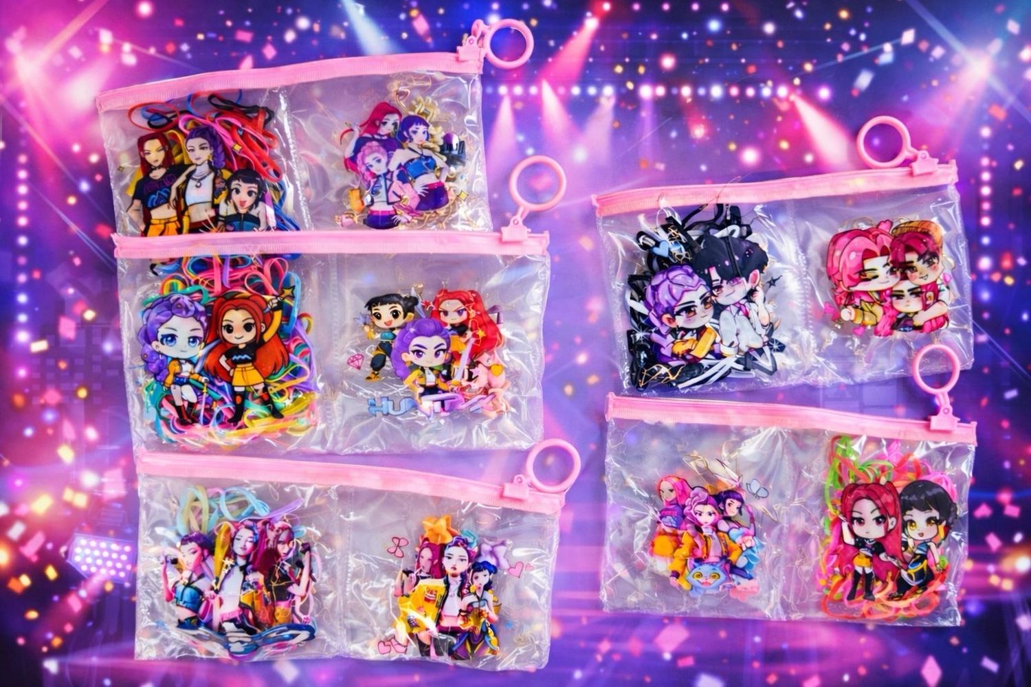 Docena Bolsitas Ligas y piojitos Guerreras Kpop